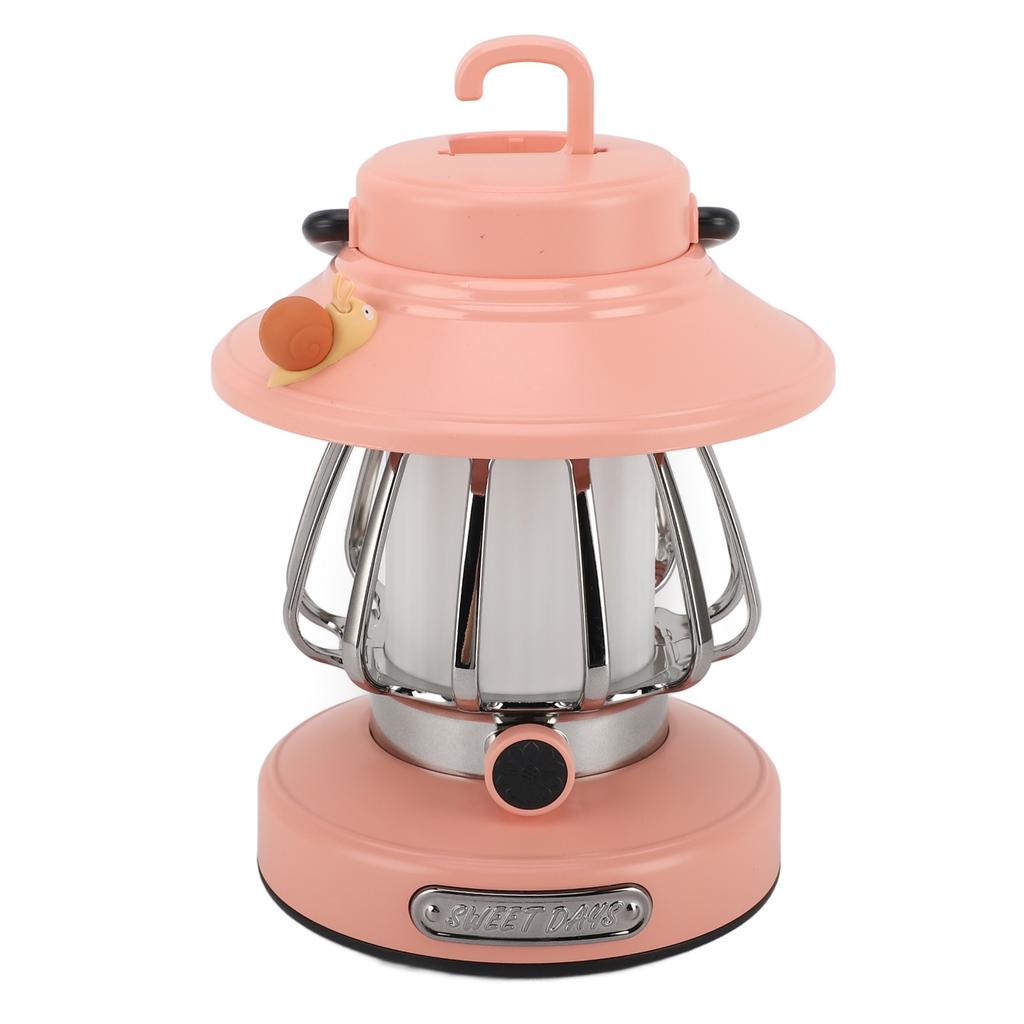 Retro Rechargeable Camping Lantern Infinite Dimming 3 Color Temperature Camping Lantern Portable Tent Light Emergency Light