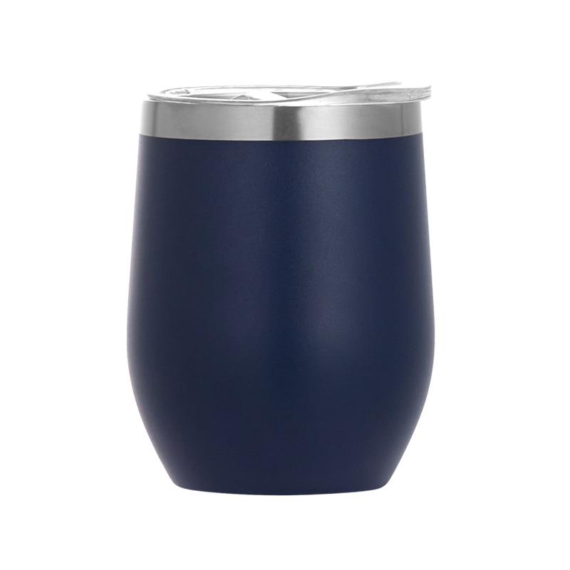 Colors Painted Egg Shape Wine Cooler Coffee Thermos Mug 10oz Stainless Steel Double Wall Wine Vacuum Flask