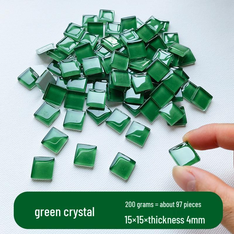 200g 1,5cm Transluzent 15mm Kristallmosaik DIY Handgemacht Buntes Glas Schnittpapier