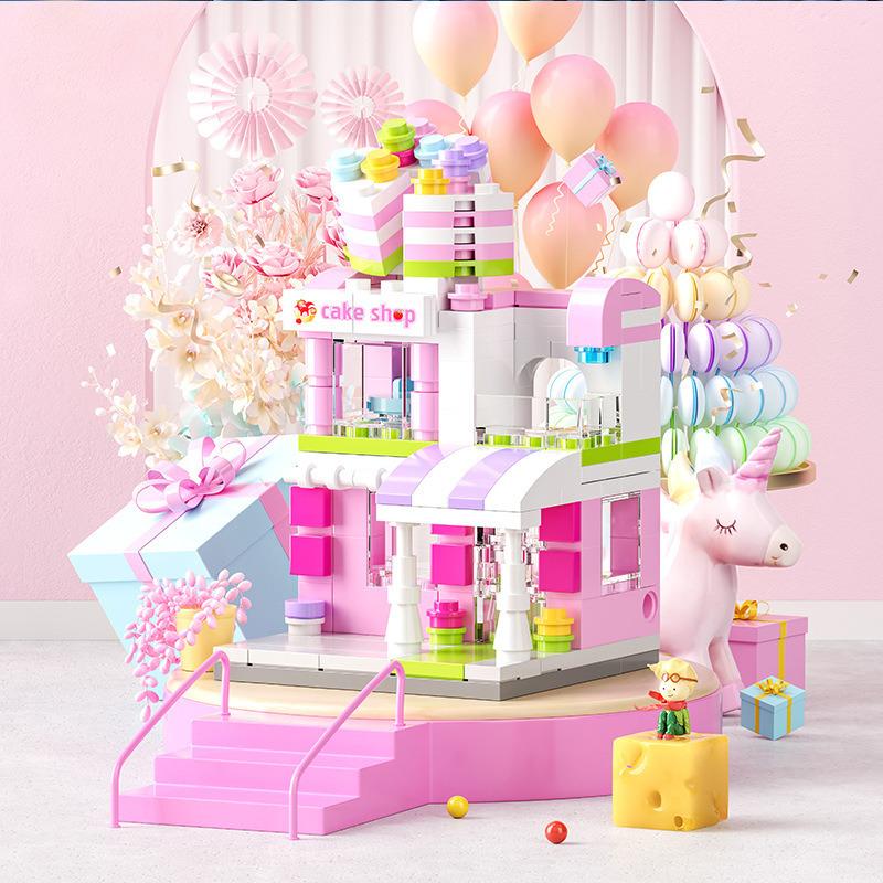 Compatible With Lego Building Block Mini City Building Street View Children'S Educational Enlightenment Assembled Toys Institutional Gifts