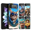 Süße Katze schaut aufs Meer Handyhülle für Samsung Galaxy Z Flip 7 6 5 4 3 5G Hülle ZFlip7 ZFlip6 ZFlip4 ZFlip5 ZFlip3 Coque Funda