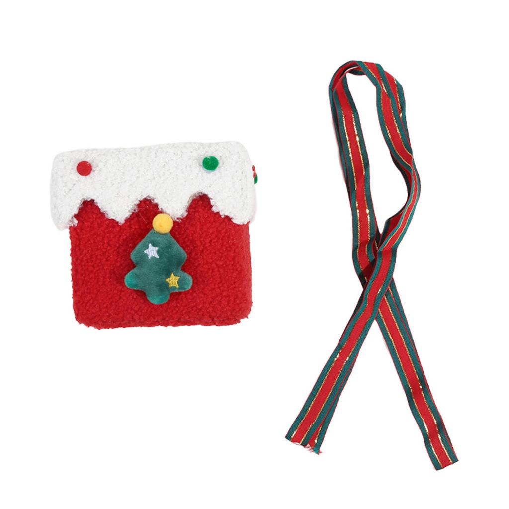 Household Xmas Children's Bombonera Christmas Eve Lint Christmas Gift Box Present Ribbon Xmas  Eve Gift Box