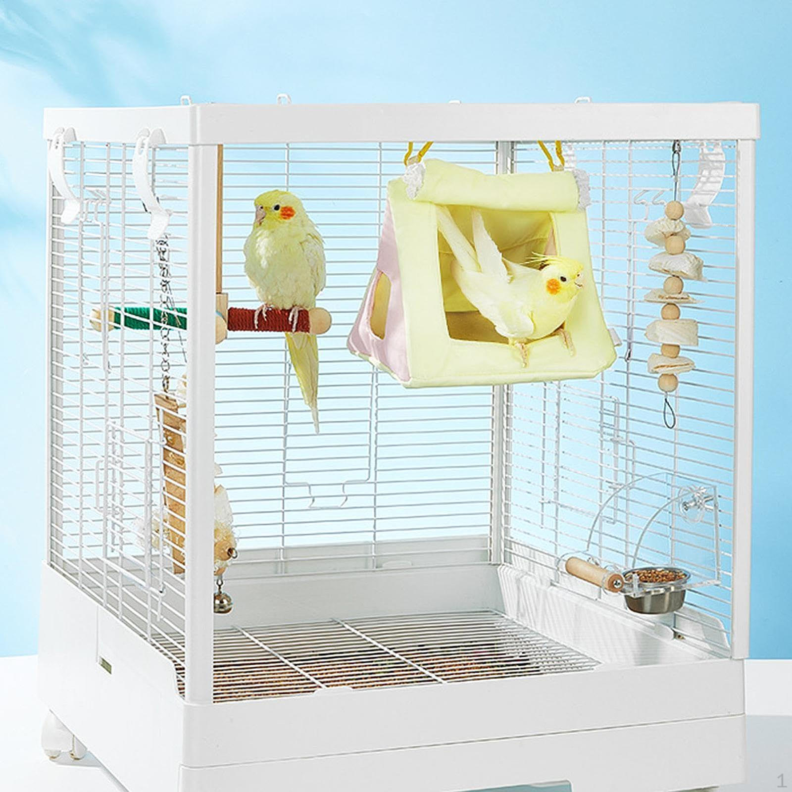 

Подвесной гамак-кровать для птиц, палатка-укрытие для корелл и неразлучников жёлтый