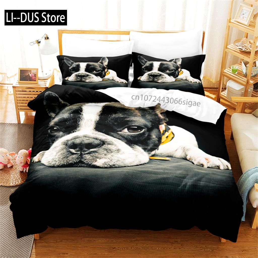 

Comforter Cute Animals Dogs Bedding Set 3D Bedding Digital Printing Queen Size Bedding Set Fashion Design Comforter (quilt)-EU Single(135*200cm)3pcs
