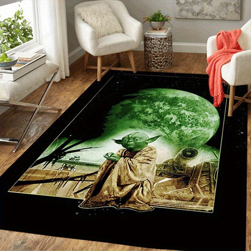 1pc Star wars Yoda Pattern Carpet Area Rug Non-slip Carpet Hand Washable Floor Mat Suitable For Living Room Bedroom Home Decor Room Decor Ch