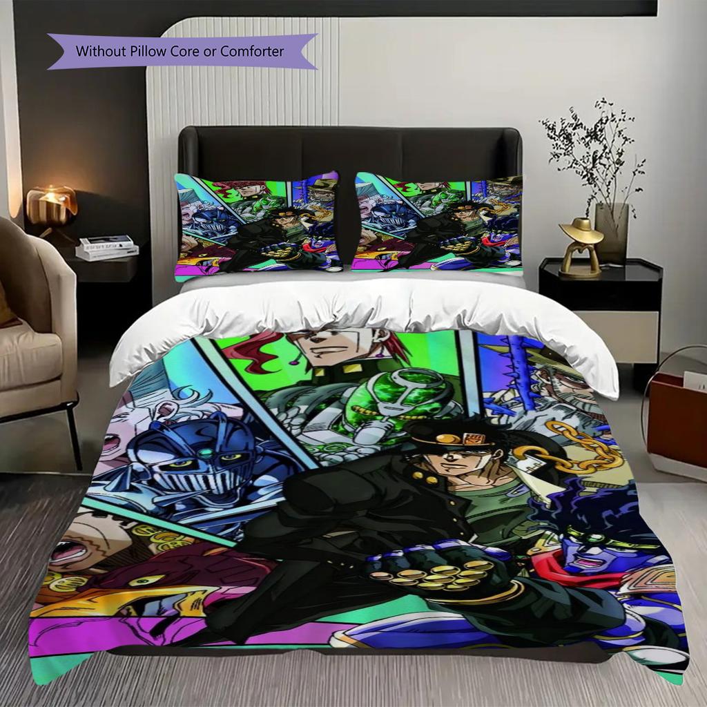 Junk Food Heroes Colorful Gathering Bedding 1 Duvet Cover 2 Pillowcase Without Core Christmas Birthday Gift Soft And Comfortable