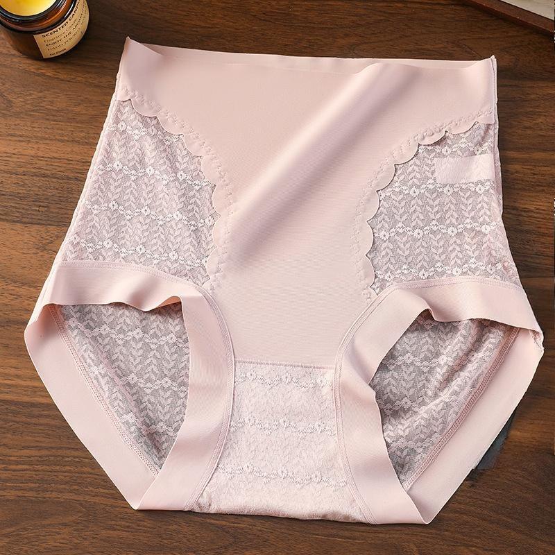 Ladies Spring and Autumn High Waist Lace Belly Lift Hip Breathable No Trace Underwear