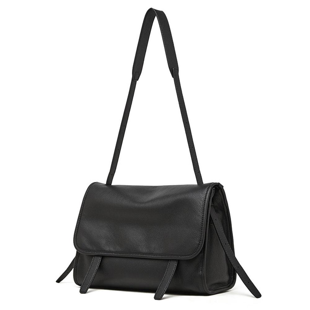 New Solid Color Women s Shoulder Bag Vintage Style Messenger Bags Fashi Simple Design Large Capacity Tote Bags чёрный