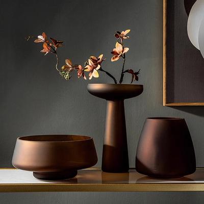 Nordische leichte Luxus-Wohnkultur Milchglasvase Wohnzimmerdekoration Tischblumen Hydroponische Vase Terrarium Dekor