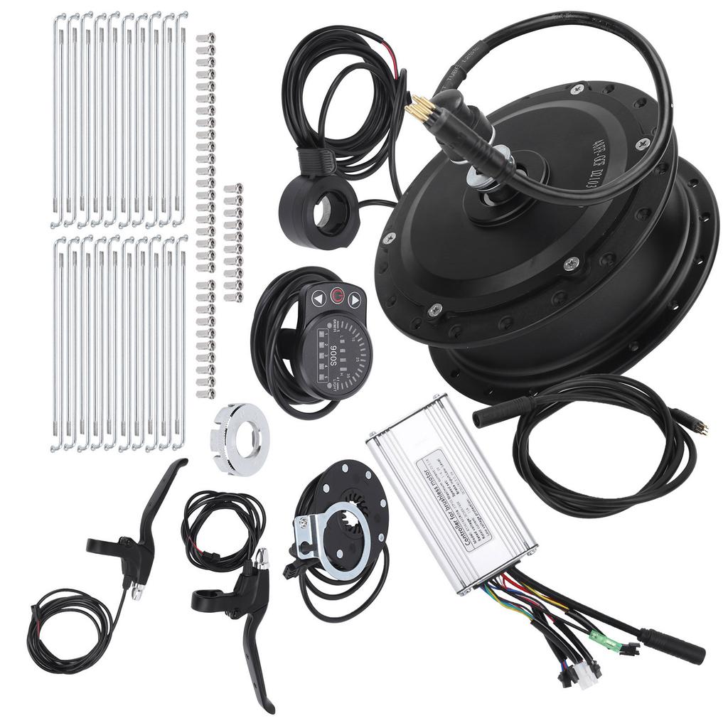 Elektrofahrrad Umrüstsatz 48V 500W Vorderrad Nabenmotor Set mit KT‑900S Display Anzeige für 12G Rad