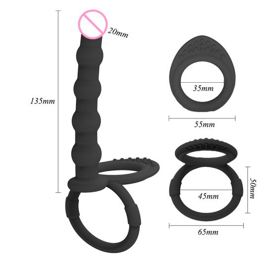 Prostate Massager Cock Delay Ring Bead Anal Butt Insert Plug Men Women Sex Toy