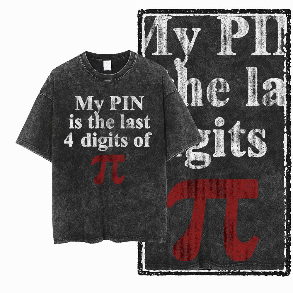 2026 Hot Sale Math Graphic Washed Distress T-Shirt Men Women High Street Graphic Tee Vintage Men's Tshirt Retro Streetwear Tee Shirt Short Sleeve Top