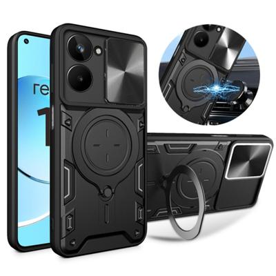 Für Realme 10 4G Hülle Ringhalter Stoßfeste Rüstung Telefonabdeckung Für Realme10 Realmi 10 4G RMX3630 6.4" Slide Kamera Schützen Coque