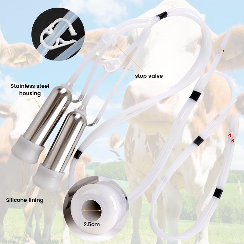 3L Speed Controlled Pulsating Milking Machine Sheep Milk Bucket Electric Milking Machine Cattle Cow Goat Vacuum Pump Farm Tools