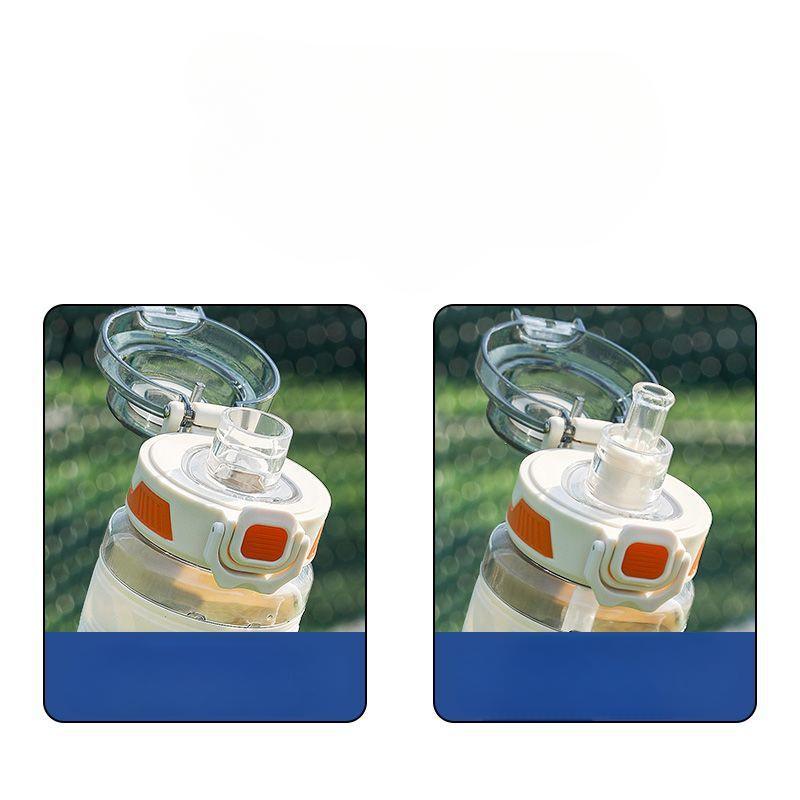 Athletic Cup Spacious Boys and Girls Summer High Temperature Resistant Plastic Lightweight Drop Resistant Student Water Bottle Pot Straw Cup