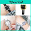 Vintage Womens Square Watch With Leather Strap Waterproof Quartz For Casual Fashion