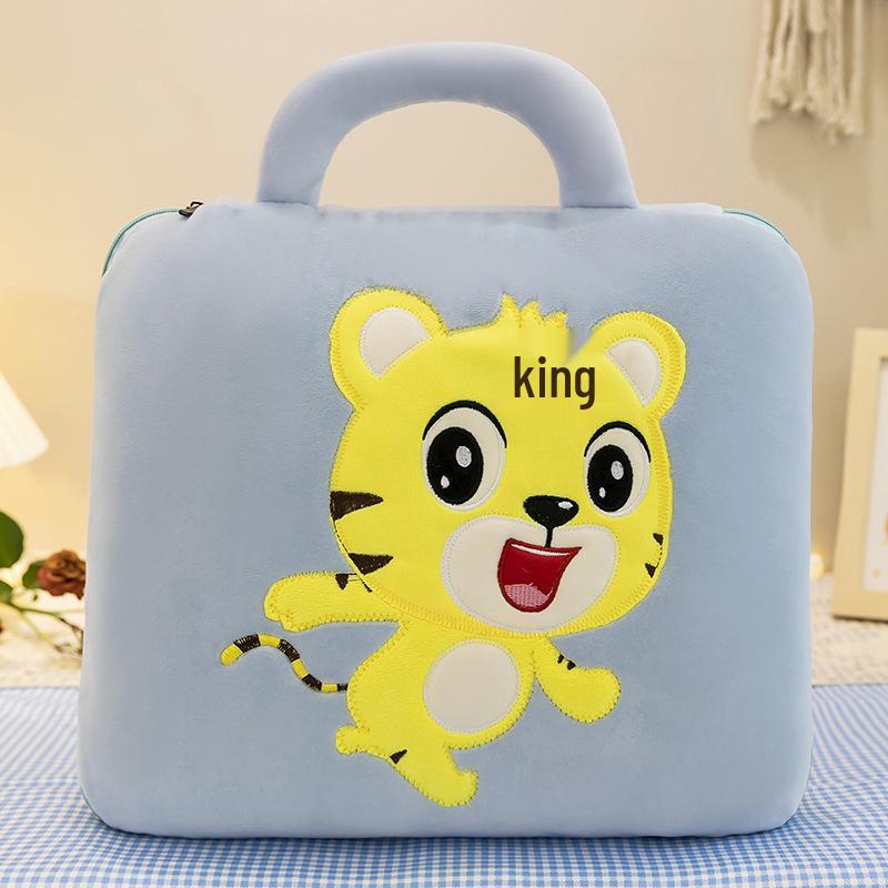 Dual-Use Cute Cartoon Pillow Blanket: Car & Office Nap Cushion