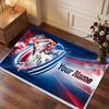 Jude Bellingham Custom Crystal Velvet Rug, Personalized Name Text Print, Football Logo Soft Non‑Slip Floor Mat Home Decor Gift