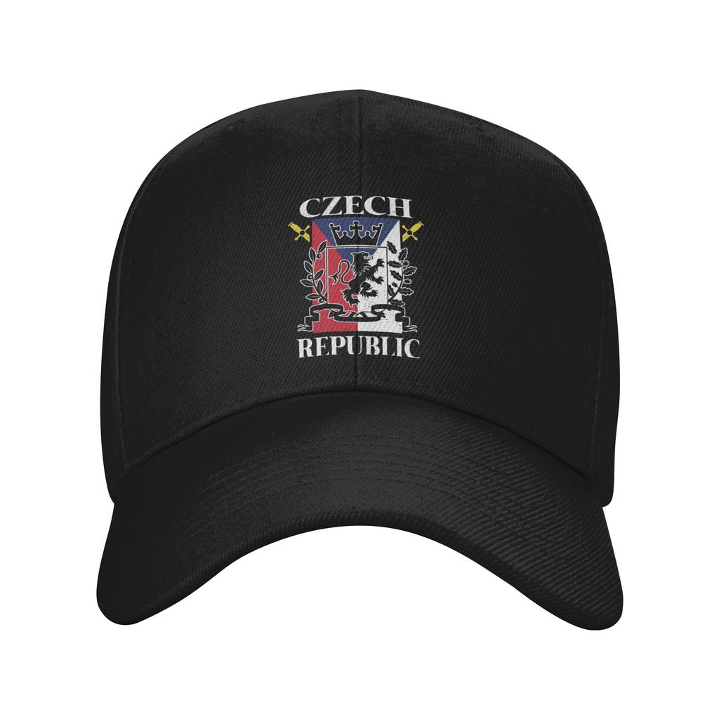 UnisexCzech Republic Coat of Arms Hat Vintage  Snapback Cap Adjustable Casual Headwear