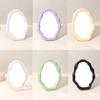 Artistic Cloud Shape Makeup Mirror for Desk and Tabletop Vanity Mirror with Adjustable Brackets Aesthetic Mirror Decors