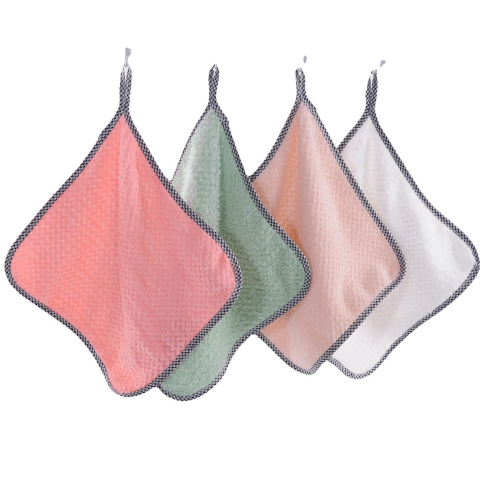 

Полотенца для мытья посуды, которые можно повесить, коралловые бархатные салфетки для рук, кухонные полотенца для уборки, не теряют волосы, впитывающая салфетка для мытья посуды, салфетка для уборки Random color/10pcs