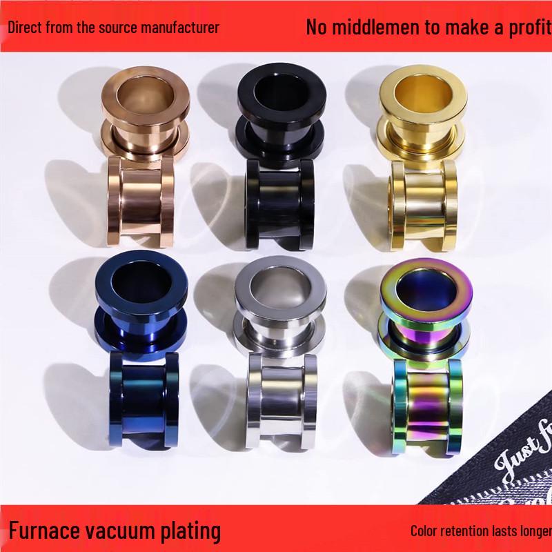 Minimalistischer Ohrdehner Schmuck aus Edelstahl