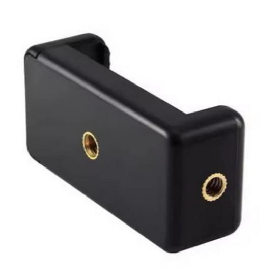 360° Rotating Phone Clip with Dual-Hole for Tripod and Selfie Stick: Supports Horizontal and Vertical Shooting with Triangular Stability