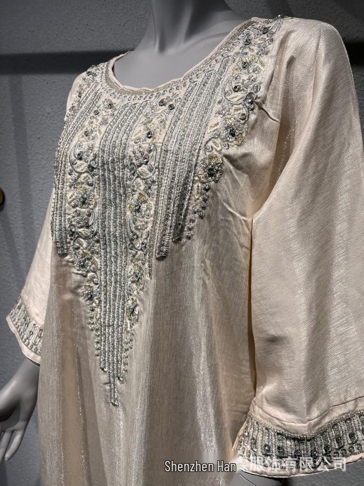 L230 Rhinestone Craft Muslim Abaya Jalabiya Evening Gown