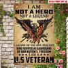 Tin Sign US Veteran I Am One Percent Guardian Freedom Metal Plaque Retro  Print Not D Wall Art for Man Cave Garage Bar Patrio