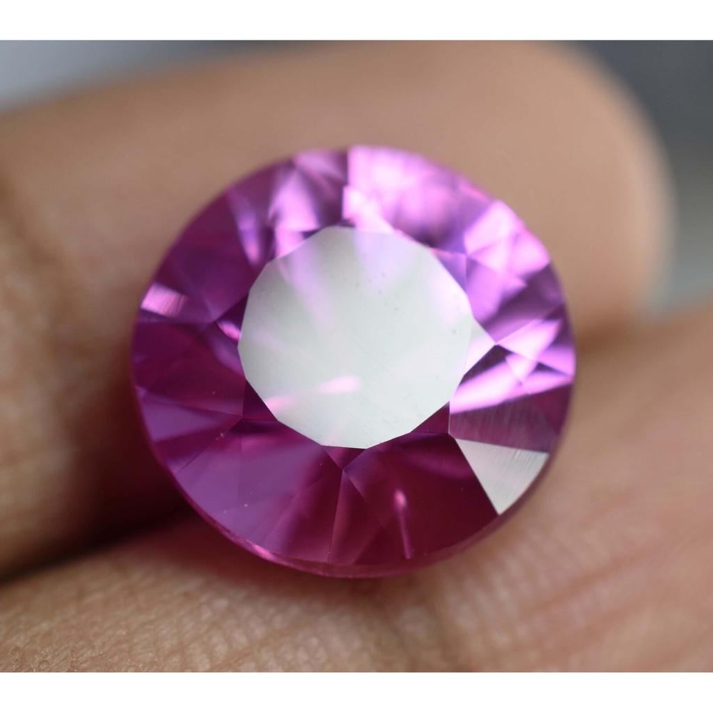 Natural Pink Sapphire Loose Gemstone Round Cut 8.25 Ct September Birthstone for Gem Collections