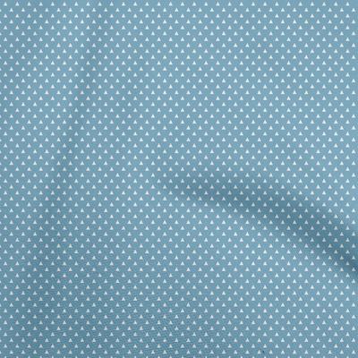 Cotton Flex Blauer Stoff Geometrischer Nähstoff Meterware Bedruckt DIY Kleidung Nähzubehör 40 Zoll