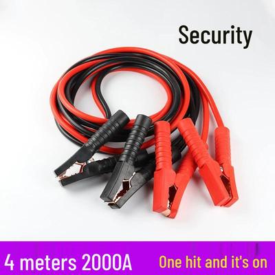 Thickened Car Battery Jumper Cables with Crocodile Clips for Emergencies
