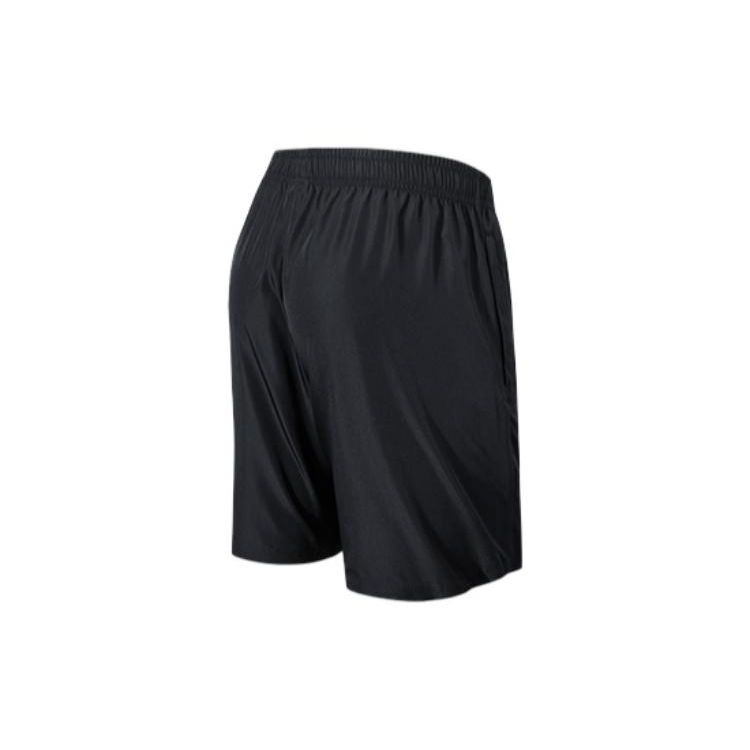 Anta Solid Color Quick-Dry Breathable Straight Leg Casual Shorts Men Bottoms Black 952227311-2