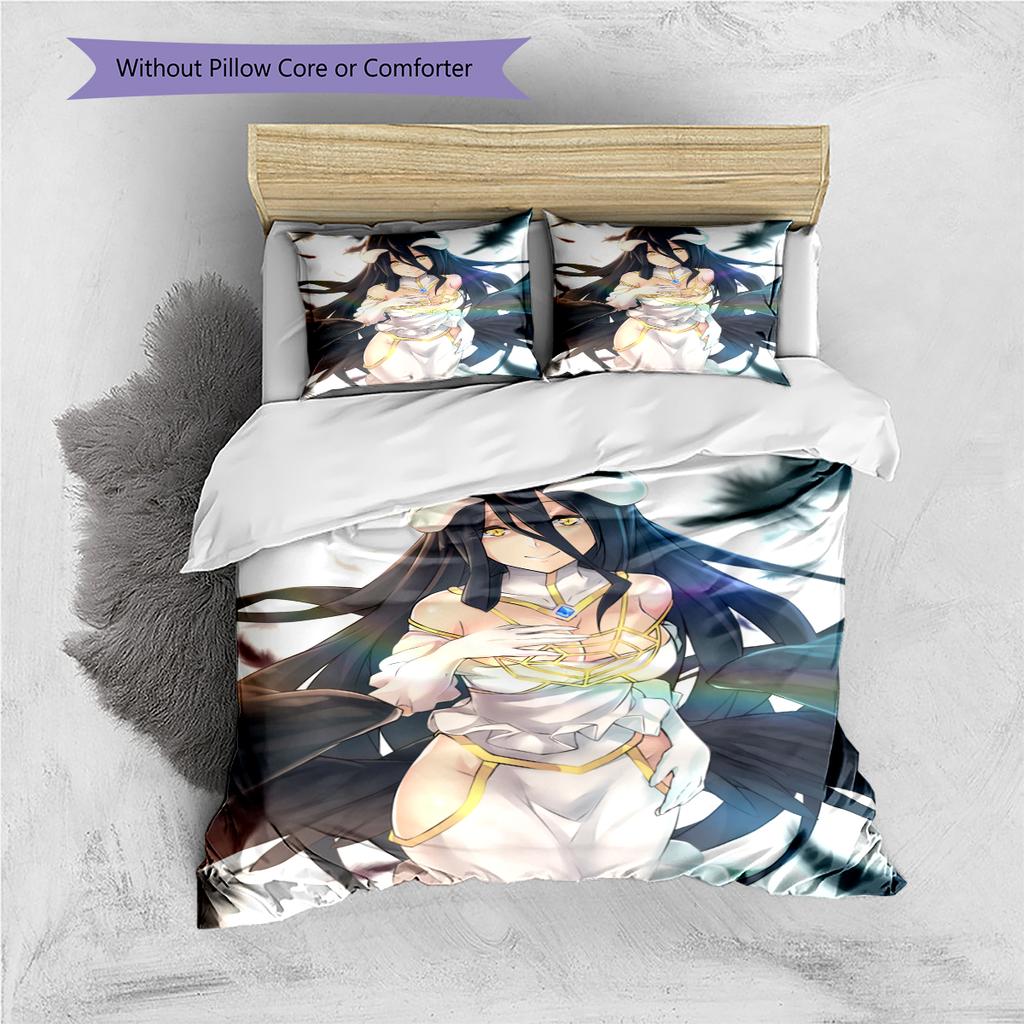 Set Copripiumino Trapuntato con Motivo Anime Federe Decorazione Casa Regalo di Compleanno (1 * copripiumino + 2 * federa, senza nucleo)