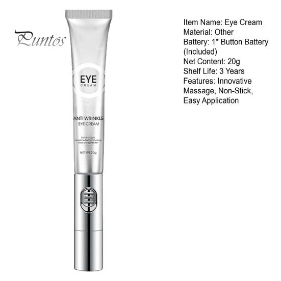 Wrinkle Eraser Massage-Augencreme mit Multi-Peptid 20 g, straffendes elektronisches Massagegerät für feine Linien, Smart Eye Cream, elektrische Massage-Augencreme