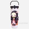 30oz Anime Portable Car Cup Stainless Steel Thermos Cup with Straw Travel Sport Water Bottle Handle Cover Coffee Vacuum Flask