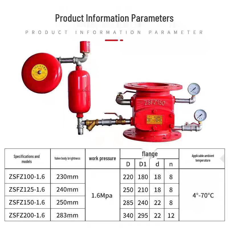 ZSFZ100 Grooved Fire Alarm Valve - Thick, Wear-Resistant Stainless Steel, National Standard Compliant
