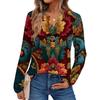 Women's Print Long Sleeve Shirts Elegant Casual Tops Trendy Shirts Tops