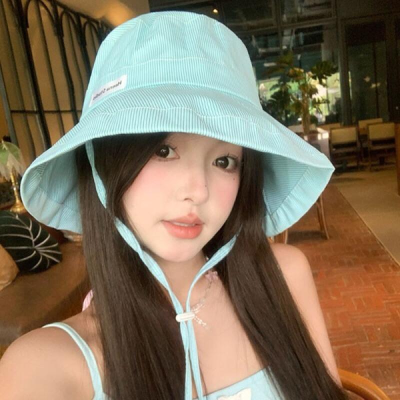 Мягкая пастельная шляпа-ведро с диагональным узором pink