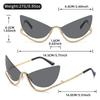 Neue randlose personalisierte Cat-Eye-Sonnenbrillen, übertriebener Hip-Hop-Stil Party- und Nachtclub-Dekorationssonnenbrillen