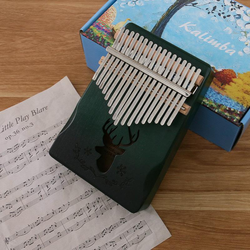21-Tasten Anfänger-Kalimba: Tragbares hölzernes Daumenklavier
