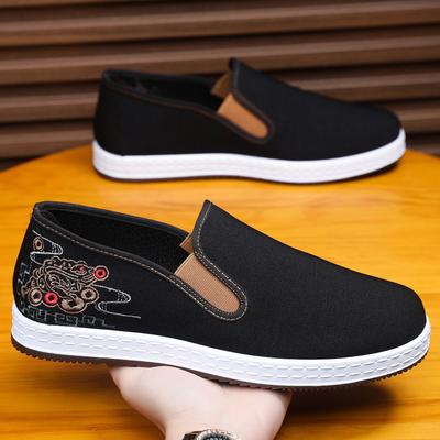Frühlings-Herrenstoffschuhe atmungsaktiv flachsohlig Fahrschuhe chinesische Herrenschuhe atmungsaktive bequeme Stoffschuhe Freizeitschuhe