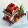 3D Christmas Fireplace Greeting Card Pop-Up Holiday Card for Festive Wishes Cozy Holiday Home Decoration