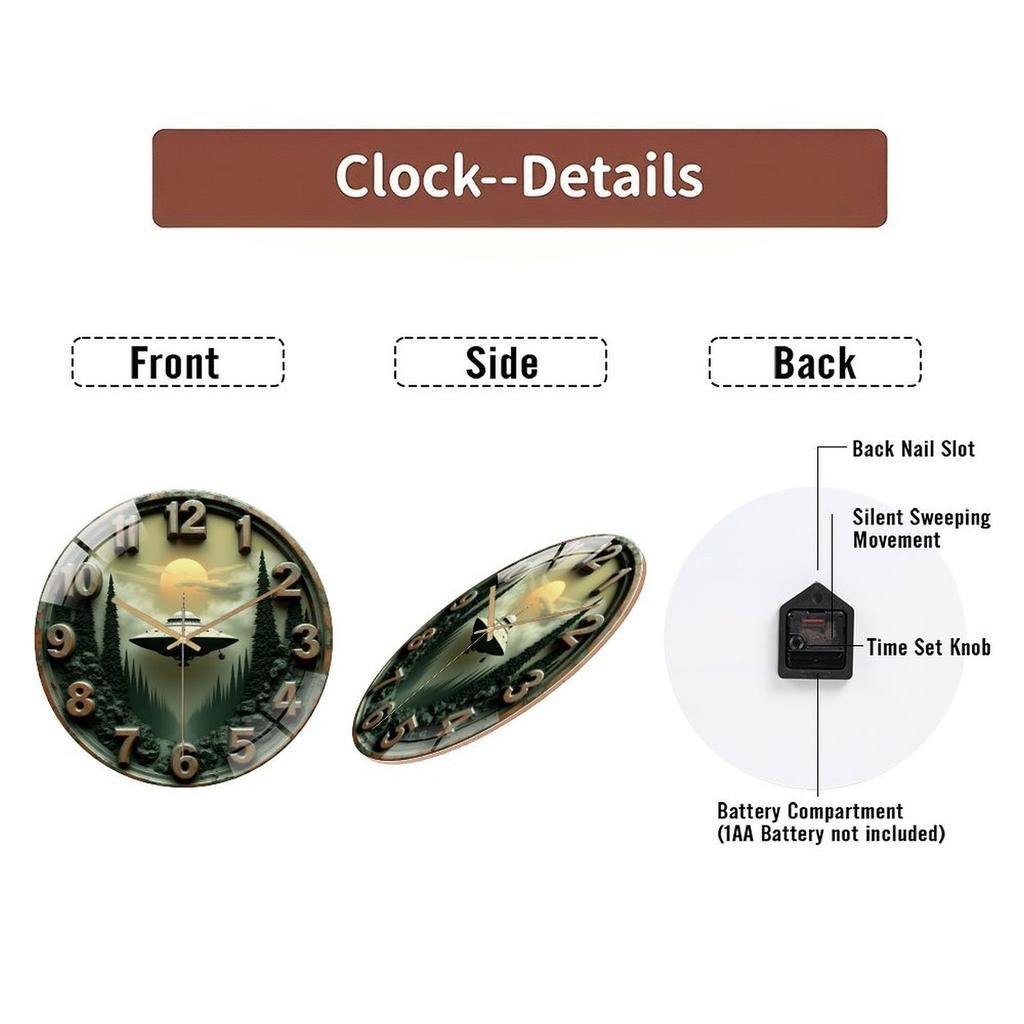 30cm Round Glass Wall Clock A Smart and Profitable Addition to Your Inventory