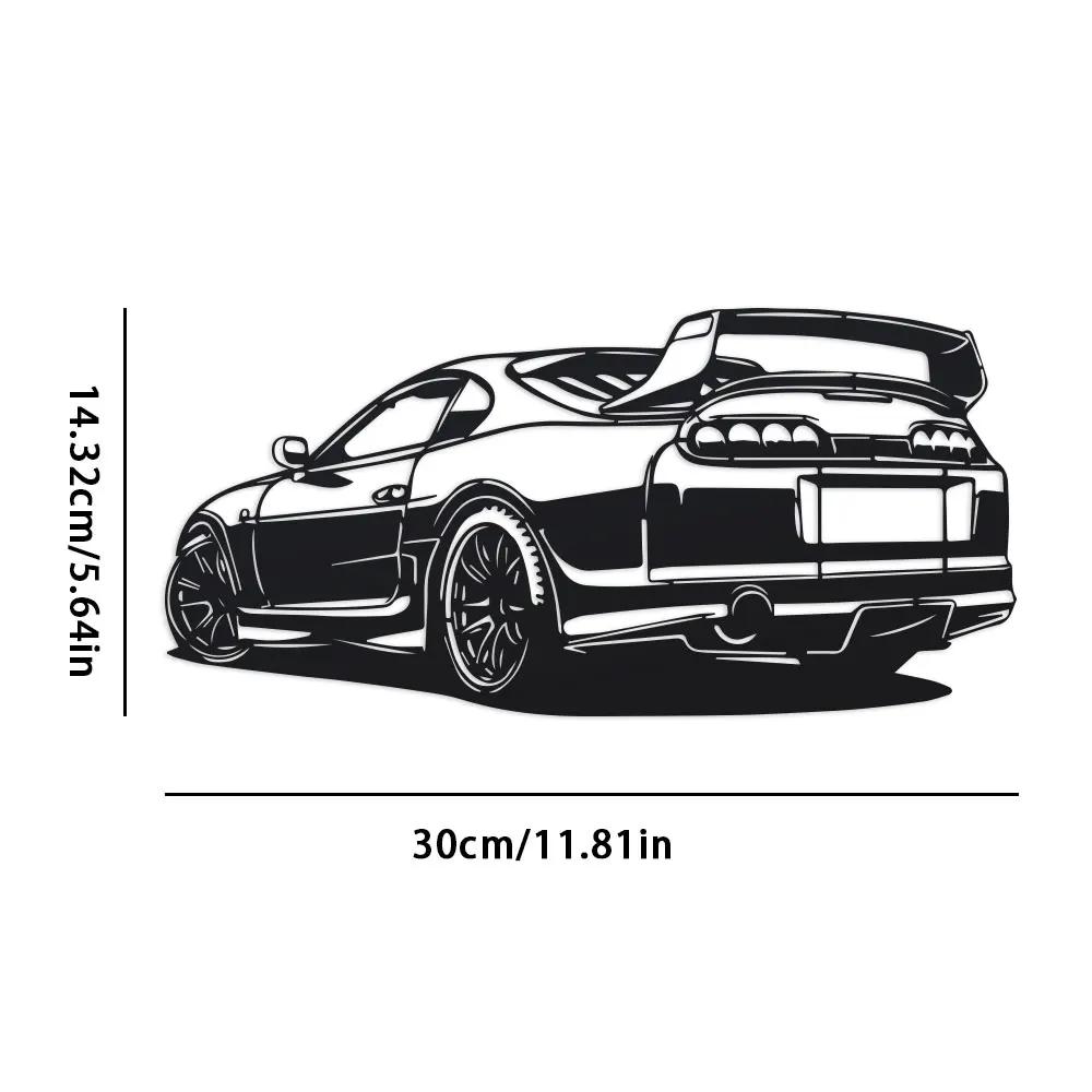 Modern Luxury Car 1pc Metal Wall Art - Sleek Black Iron Design with, Perfect for Office, Living Room, Bedroom, Terrace, Kitchen