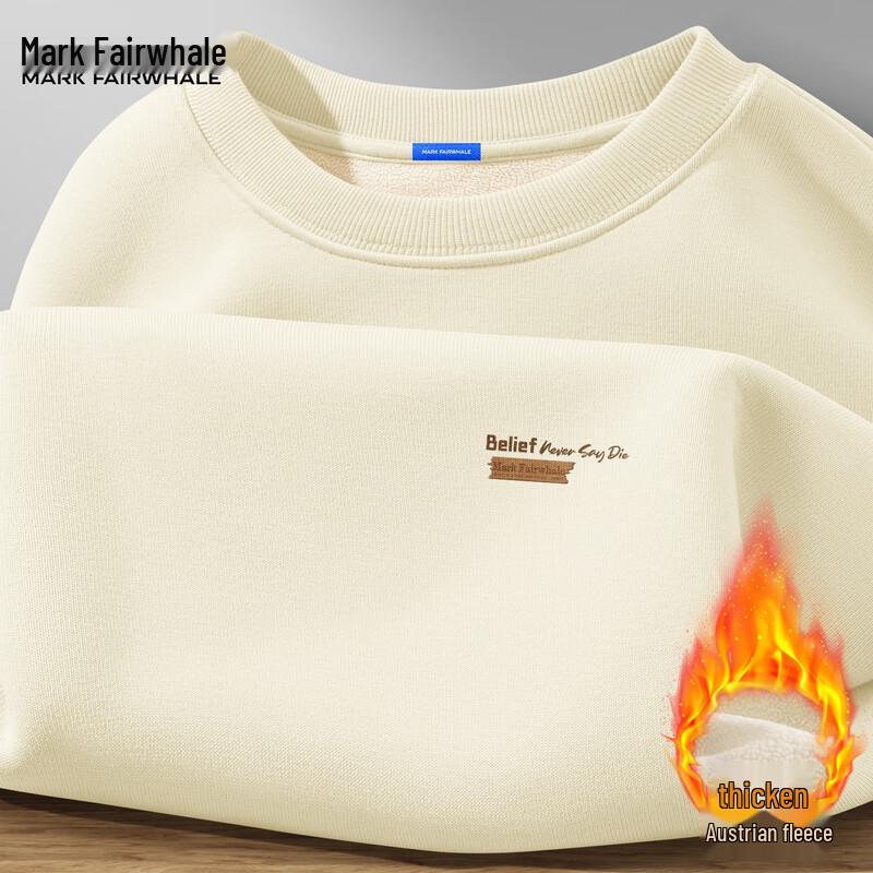 Mark Fairwhale Men's Crewneck Loose Fit Thickened Sweatshirt