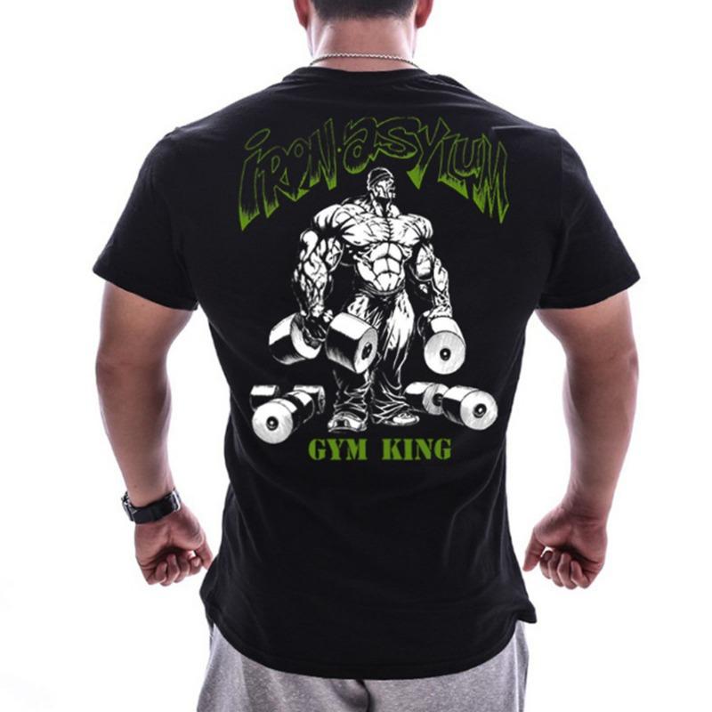 Summer Short Sleeved Men's Loose Large Stretch Fitness Sports Leisure Fashion Printed T-Shirts Men’s