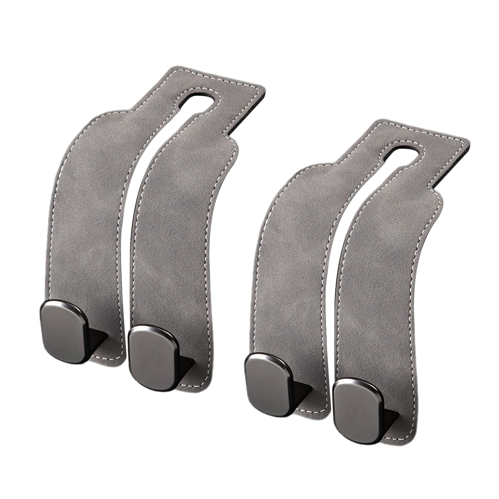 

Headrest Hook, Car Hook, Luggage Hang, Car Seat Double Hook, Carefully Selected Leather Metal, серый