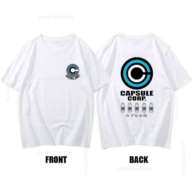 CAPSULE CORP Theme 100Cotton Men T Shirt Tops Japanese Anime Tshirts Harajuku Street Clothing Summer Casual Short Sleeve Tees