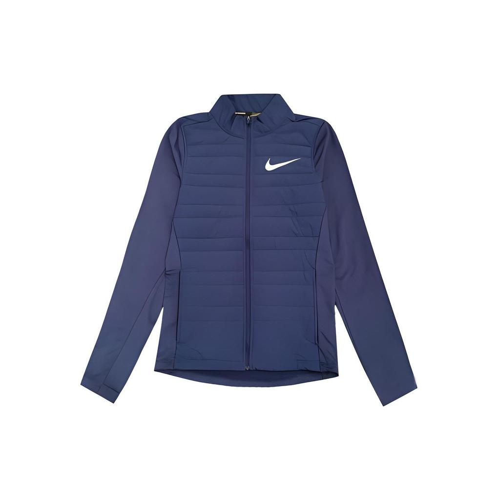 Nike Logo Print Stand Collar Cotton Jacket Men Jackets Blue AQ4878-429